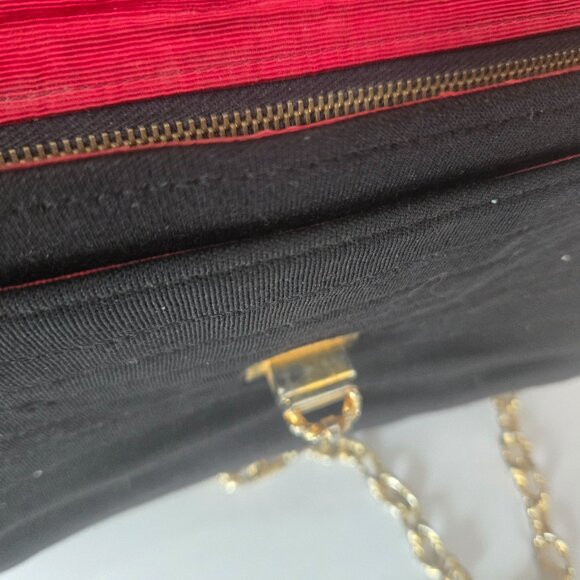 Vintage Black Cloth Micro Envelope Flap Crossbody - Picture 2 of 6
